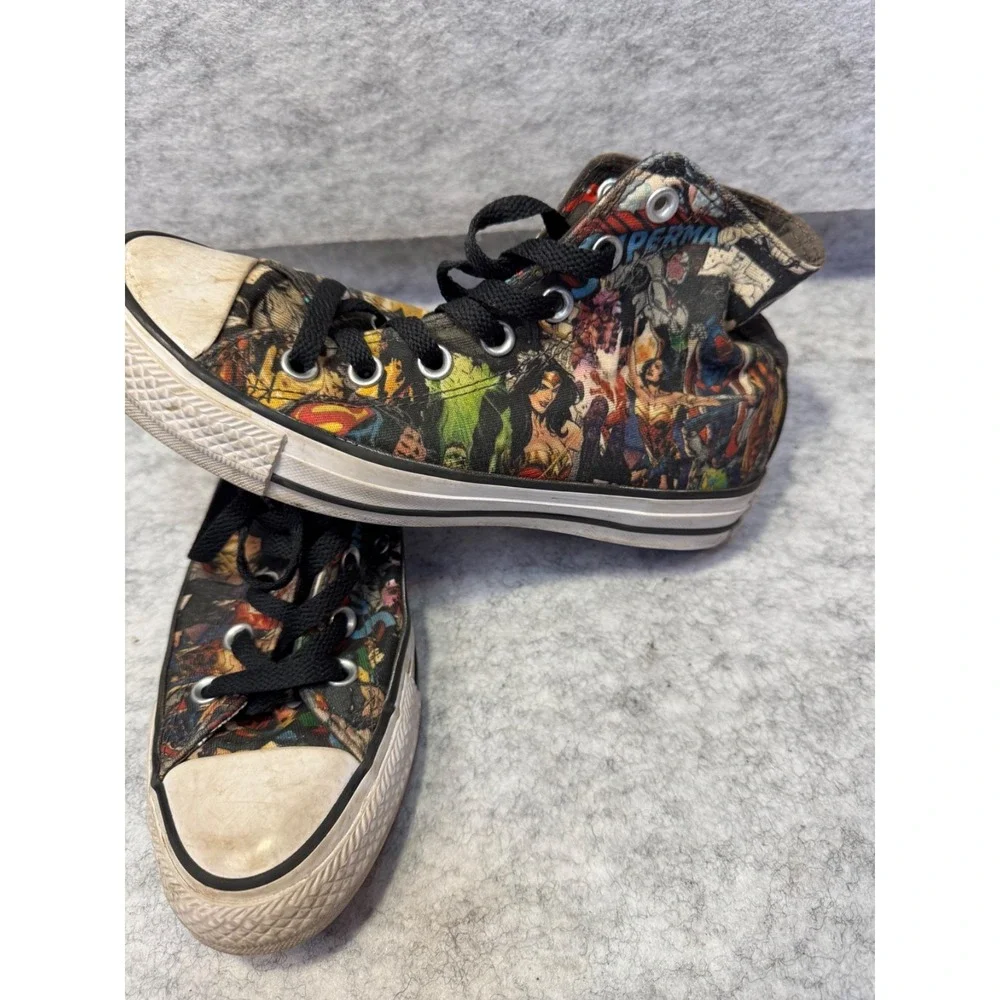 Converse Justice League hi top tennis shoes skater surfer streetware Men's sz 4